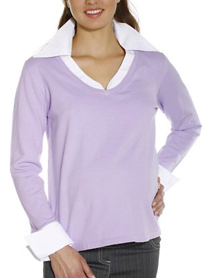 Джемпер-обманка из трикотажа. Одежда для беременных Sweet Mama.