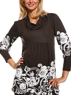 Блуза-туника с принтом. Одежда для беременных Sweet Mama.