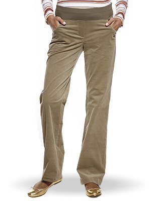 Брюки с круговым подвязом из микровельвета. Одежда для беременных Sweet Mama.