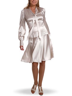 Струящееся платье из натурального шелка. Одежда для беременных Sweet Mama.