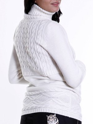 Свитер с вязаным рисунком, шерсть 87%. Одежда для беременных Sweet Mama.