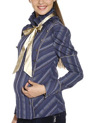 Блуза с золотым кантом. Одежда для беременных Sweet Mama.