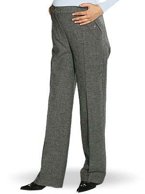 Брюки из твида с боковыми вставками. Одежда для беременных Sweet Mama.